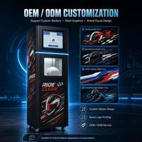 Laveuse de casques de moto intelligente en libre-service pour usage commercial |   Machine automatique de nettoyage et de désinfection de casques avec écran tactile