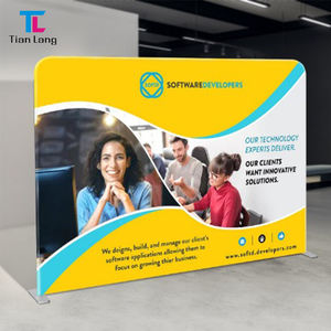 صبغ خلفية وسائط محمولة مخصصة طباعة التسامي خطوة كرر الشعار من أجل عرض المعارض - Product Image 3