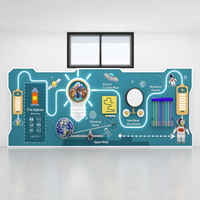 Equipo de Juego Interactivo con Pelotas para Niños, Proyector de Juegos para Interiores, Juegos de Pelotas de Pared, Material PP, Tamaño y Capacidad Personalizables, Madera