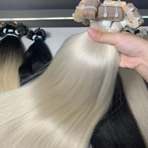 Ruban Premium en blond Extension de cheveux humains Super Double dessiné couleurs droite brut vietnamien en gros - Product Image 1