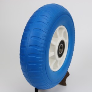Roda de Carrinho de <span class=keywords><strong>8</strong></span> Polegadas 250-4 em Espuma PU Sem Ar com Aro de Plástico e Rolamento - Product Image 4