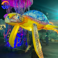 Accessoires interactifs de tortue de mer à main et de style sac à dos pour les défilés de carnaval en plein air Tortue de mer gonflable géante Animal marin