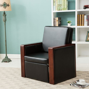 Silla de Oficina Plegable Reclinable Jiarunde con Reposabrazos de Madera, Color Negro Beige, para Oficinas, Hoteles, Escuelas y Agencias Gubernamentales - Product Image 3