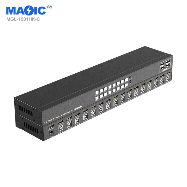 New 4K 30Hz Full HD HDMI KVM Switch 16 Input USB Out V1.4 HDMI Video Switcher with IR for Monitors
