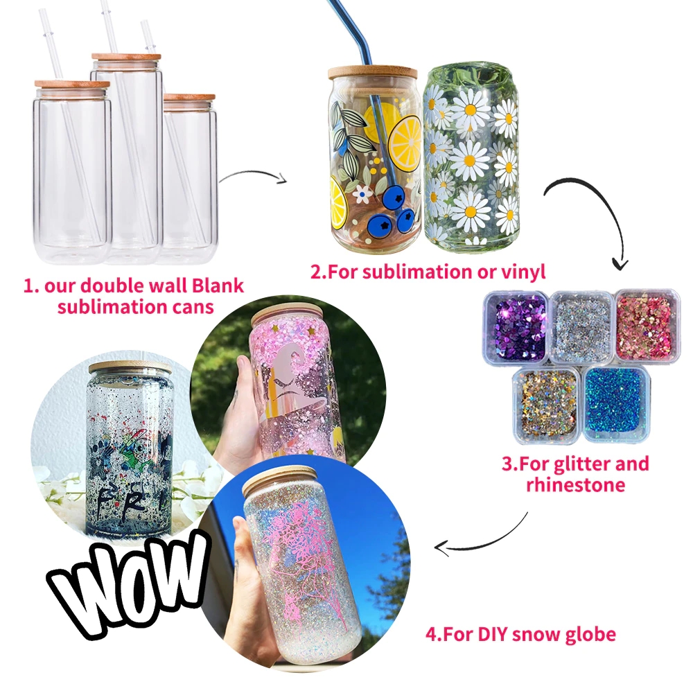 AIOMOB 6 Pcs Snow Globe Tumbler Supplies Glitter Snow Globe DIY Making Kits Plastic Squeeze Bottle Tweezers Bent Syringe Stirring Needle Small Funnel For Cup Crafts Making Supplies (Purple