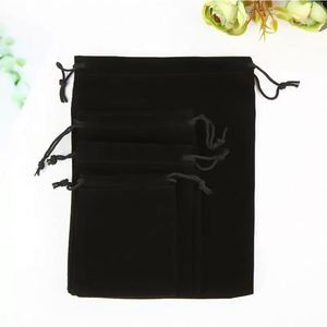 Wholesale Luxury Velvet Flannel Clothes Dust Bag Customized Black Color <b>Drawstring</b> <b>Pouch</b> With Logo Printing - Product Image 4
