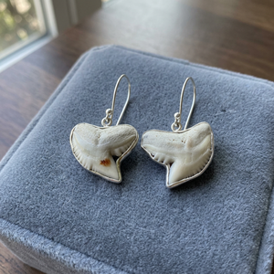 Latest 925 Sterling <b>Silver</b> Drop Shark Teeth <b>Earrings</b> Handmade Wedding & Party Gift Jewelry - Product Image 3