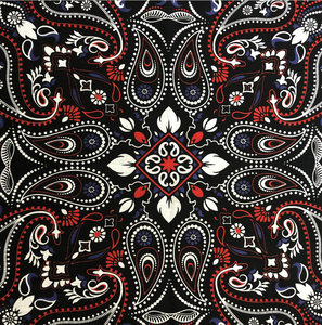 Bandane per Uomo e <span class=keywords><strong>Donna</strong></span>, Grandi Bandane Paisley Nere e Bianche con Vari Motivi Cartoon, Fasce per Capelli, Bandane da Cowboy - Product Image 2