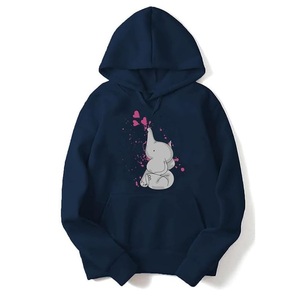 Sweat-shirts à capuche en molleton surdimensionnés à manches longues imprimés et respirants pour femmes, style hiver automne, avec poche, nouveau motif - Product Image 5