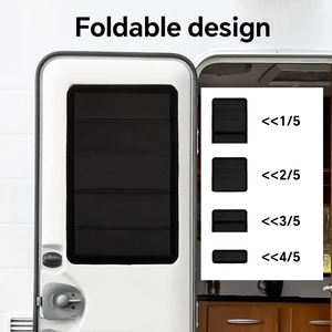 Pare-soleil pour fenêtre de camping-car HOMFUL, fixation magnétique ou à crochets et boucles, isolation <span class=keywords><strong>4</strong></span> couches, protection UV, tapis de fenêtre noir - Product Image 3