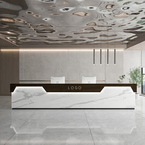 Haut de gamme Yimutang réception commerciale réception salon moderne caissier comptoir vitrine hauteur réglable bois - Product Image 4