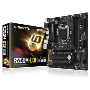 Carte mère de jeu GIGABYTE Intel GA-B250M-D3H utilisée, chipset B250, prise en charge DDR4, 7e/6e génération, <span class=keywords><strong>CrossFire</strong></span> bidirectionnel, 64 Go de RAM - Product Image 2