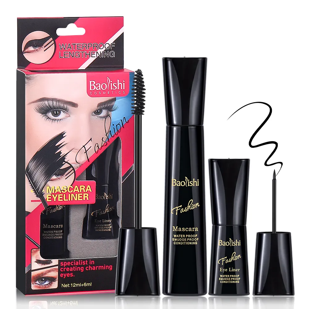 Blijvende Charme En Overvloedige 4d Mascara 2in1 Eyeliner Set Waterdichte Natuurlijke Krul Schoonheid Fabriek Spot