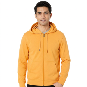 Sudadera con Capucha Casual para Hombre, Estilo Hip Hop, 100% Algodón, Cierre Completo, Disponible en Todos los Colores, Teñido Liso, Precio Bajo al por Mayor para Invierno - Product Image 1