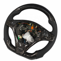 Volant personnalisé en fibre de carbone 3K brillant pour Alfa Romeo Giulia Stelvio, cuir perforé Nappa, volant de course