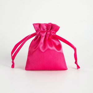 12x16cm Custom Logo Satin Fabric Jewelry <b>Case</b> Silky Storage Pouch for Bracelet <b>Earrings</b> Necklace Ring Gift - Product Image 3