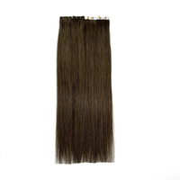 Extensions de cheveux vierges Remy de qualité supérieure européenne, alignées sur les cuticules, avec bandes adhésives invisibles, couleurs personnalisables, double trame machine.