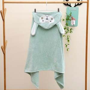 Poncho de Terciopelo para Bebé con Capucha de Animal, Toalla de Baño, Venta Directa de Fábrica - Product Image 4