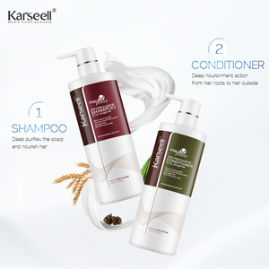 Karseel Vente en gros Shampoing et revitalisant hydratants à l'<span class=keywords><strong>essence</strong></span> de maca de haute qualité professionnelle Ensemble de soins capillaires pour <span class=keywords><strong>cheveux</strong></span> secs - Product Image 2