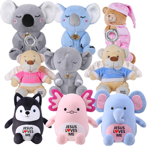 Jouets en peluche personnalisés Jésus m'aime, animaux en peluche doux, jouets en peluche câlins, grand oreiller en peluche, cadeaux pour le coucher - Product Image 2