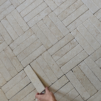 Pavés en pierre calcaire beige d'Asie, carreaux de sol en pierre calcaire beige, carreaux de pierre calcaire pour sols intérieurs et extérieurs