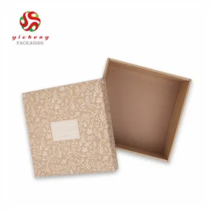 Individuelles Design Gedruckte recycelbare Kunstdruck papier box mit Präge box boden und Deckel verpackung