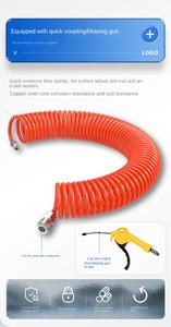 Tuyau d'air en PU pneumatique à joint noir, tuyau d'air pour pompe à air, compresseur d'air, tuyau de vapeur en <span class=keywords><strong>spirale</strong></span>, rétracteur - Product Image 6