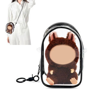 Estuche protector transparente de PVC para muñecos de peluche, caja de exhibición, bolsa de almacenamiento, funda para figuras colgantes, organizador transparente - Product Image 3