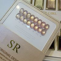 SR Summer Girl 8 Couleurs Champagne Nude Moonlight Cat Eye UV Nail Gel Glass Bead Sheer Transparent Nail Polish Set