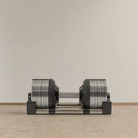 Ensemble d'haltères réglables en acier Uport 32 kg/36 kg pour usage domestique, poids fixe en augmentation de 1 kg, haltères de musculation Uport-003