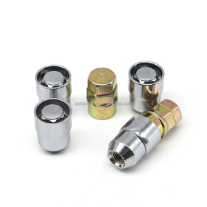 4pcs Mur Pengunci Dengan 2pcs Soket Kemasan Kartu Blister 12x1.5 Mur Pengunci Roda Krom - Product Image 2