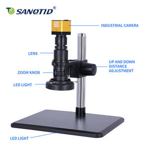 Microscope numérique stéréo industriel avec support, résolution 4K 3840x2160, caméra HD, puissance optique 0,7-4,5X pour + sortie USB double, IP55 - Product Image 3