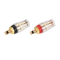 Borne à relier plaquée or Connecteur banane femelle à filetage M8 en cuivre plaqué or pour amplificateur HiFi