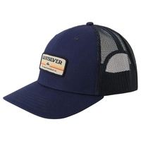 Casquettes de camionneur à visière incurvée avec logo brodé en coton personnalisé à 6 panneaux, casquettes en maille