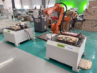 Robot de forage CNC à double broche à haute efficacité pour la production de chaises en bois courbé Moteur équipé Composants de noyau PLC Machines de forage