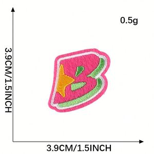 Patchs brodés personnalisés DIY écologiques Cœur/Fleur avec support thermocollant en toile pour vêtements et chapeaux, vente en gros, bordure découpée au laser - Product Image 6