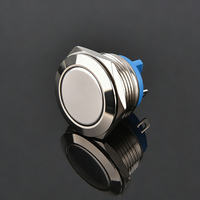 Interrupteur à bouton-poussoir en acier inoxydable IP65 de 16 mm avec combinaison 1NO, certifié CE et RoHS pour surface sphérique