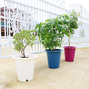 Grand pot de fleurs en plastique de 10 L pour plantes d'intérieur et d'extérieur, pot de fleurs rond moderne pour jardin, balcon, patio, décoration de la maison, ivoire Glory - Product Image 4