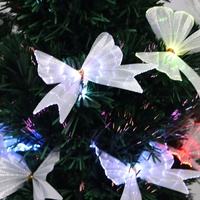 Hochwertige künstliche Weihnachts baum vor beleuchtete Bowknot Lights Treetop Star Glasfaser PVC-Materialien für Weihnachts dekorationen