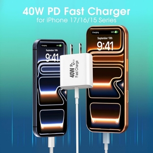 Adaptador para iPhone, Cargador Rápido USB C de 40W para iPhone 17/16/16 <span class=keywords><strong>Pro</strong></span>/16 <span class=keywords><strong>Pro</strong></span> <span class=keywords><strong>Max</strong></span>/15/15 Plus/15 <span class=keywords><strong>Pro</strong></span>/15 <span class=keywords><strong>Pro</strong></span> <span class=keywords><strong>Max</strong></span> - Product Image 6