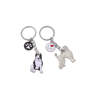 Bonne qualité Changzhi nouveau dessin animé chien porte-clés pendentif <span class=keywords><strong>taureau</strong></span> or fourrure sac en alliage de Zinc cadeau décoratif - Product Image 1