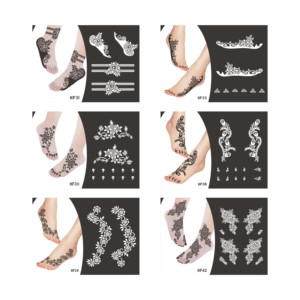 Pochoirs de tatouage temporaire pour le corps, henné et mehndi pour les mains et le corps – Vente chaude - Product Image 4