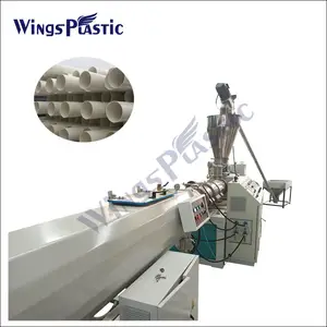 Máquina de extrusión de conductos de agua de tubos rígidos de PVC con control PLC, máquina de fabricación de tubos de PVC de 20-110mm
