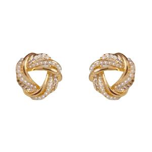 Exquisito verano nuevo diseño pendientes de moda para mujer alta calidad diamantes de imitación perla envuelto triángulo Stud para regalo - Product Image 6