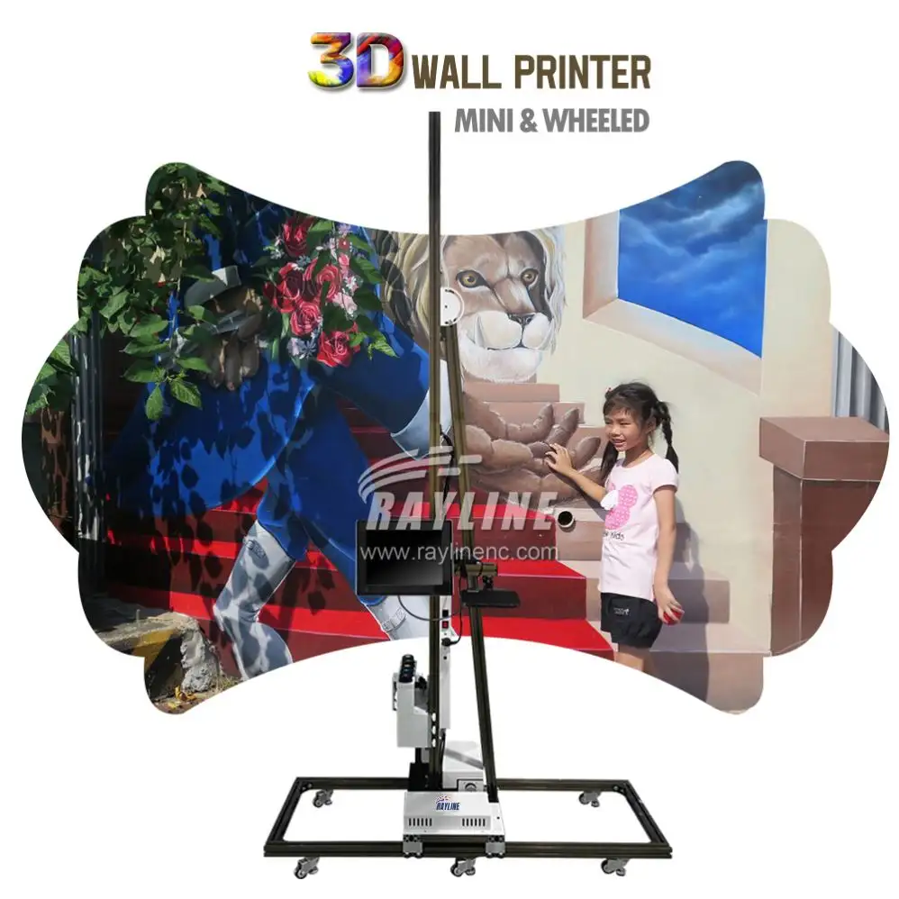 डायरेक्ट टू वॉल वर्टिकल प्रिंटर 3डी इफेक्ट इंकजेट यूवी प्रिंटिंग मशीन