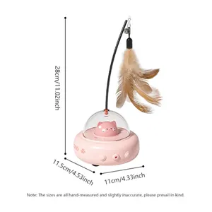 Smart Modern Teaser <b>Cat</b> <b>Interactive</b> <b>Toy</b> Electric <b>Cat</b> Teaser Stick Bell Training Pet <b>Toys</b> Replaceable Supplies - Product Image 6