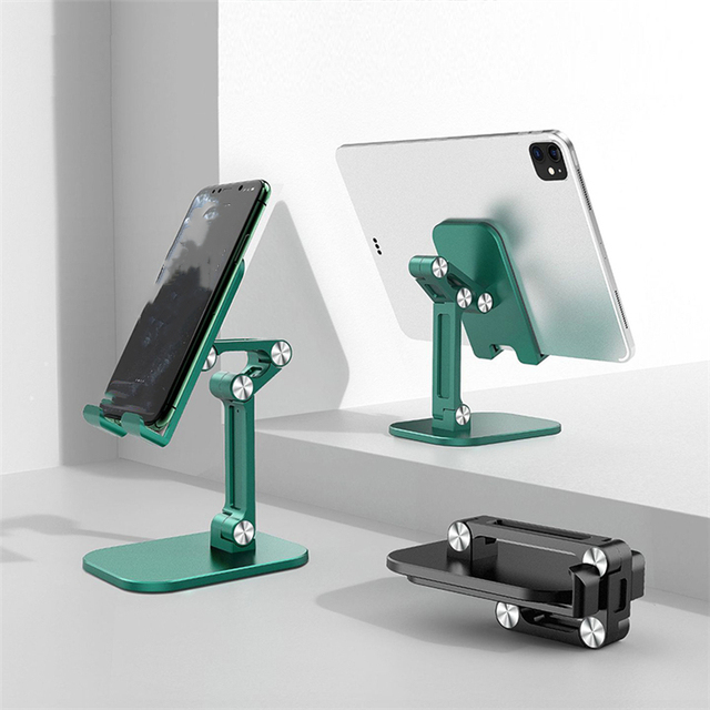 Desk Mobile Phone Holder Stand for iPhone Metal Desktop Tablet Holder Table Foldable Extend Support