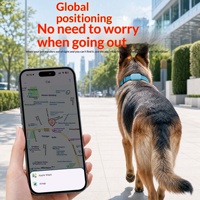 Pelacak Hewan Peliharaan Kalung Penentu Posisi Kucing AirTag Anjing Anti-Hilang Pelacak Sistem Ganda Alarm Jarak Jauh Pelacakan FindMy Tahan Air