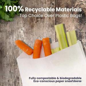 Bolsa de Papel para Alimentos, Resistente a la Grasa, Desechable, con Logotipo Personalizado, de Calidad Alimentaria, para Sándwiches, Pan, Postres y Repostería, Sin Asas, Kraft - Product Image 3