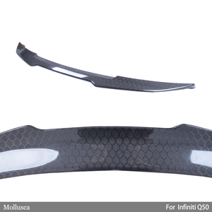 สปอยเลอร์หลังคาร์บอนไฟเบอร์ทรงรังผึ้งแบบ PSM2 สำหรับ Q50 Q50S Q50L ปี 2013-2023 - Product Image 4